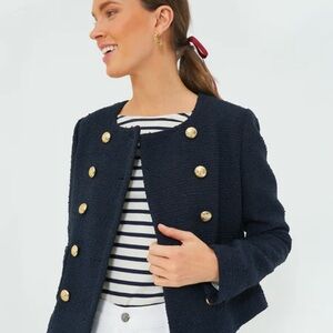 Tuckernuck Navy Tweed Marais Jacket